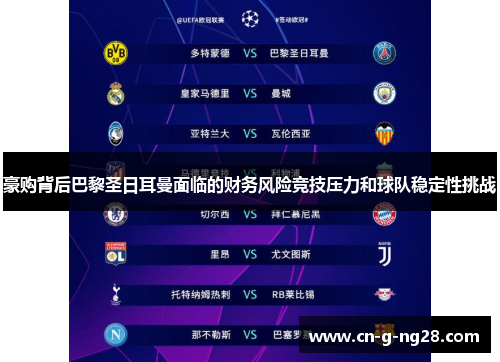 豪购背后巴黎圣日耳曼面临的财务风险竞技压力和球队稳定性挑战